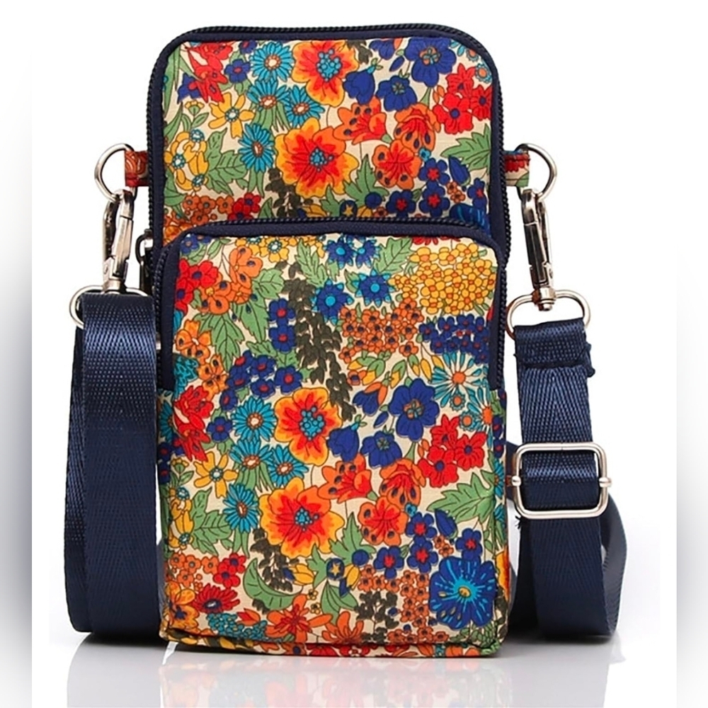 Crossbody Bag Cell Phone Sleeve Concert Venue Bag Adiustable Strap Arm Wrist NWT